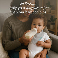 PurComfy bamboo bandana bib snaps closeup demonstrates adjustable fit for growing babies