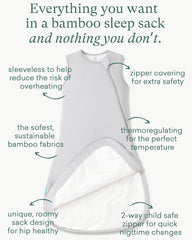 PurComfy sleeping sack closeup fabric highlights breathable bamboo blend for sensitive skin.