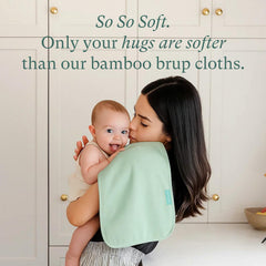 PurComfy burp cloths laid flat to show 21 by 10 inches of coverage.
