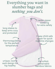 PurComfy Supersoft Sleepsack sleeves detail shows gentle warmth and easy arm movement