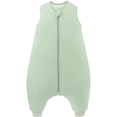 PurComfy supersoft sleep sack with feet in sage close-up shows breathable, skin-friendly fabric.