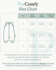 PurComfy sage sleep sack in use at nap time with balanced warmth.