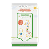 Purdoux hand and face wipes packaging showing travel friendly design for on the go cleanup