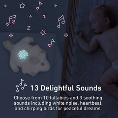 PureEnrichment PureBaby lullabies and sounds control panel demonstrates easy use.