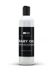 PURE ORIGINAL INGREDIENTS Baby Oil bottle showcases pure single ingredient moisture for delicate skin