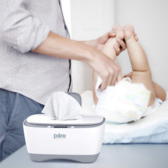 Pure Enrichment PureBaby wipe warmer steam-heated warmth keeps wipes soft and moist