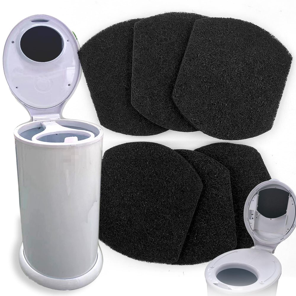 PurifyLogix activated-charcoal-filter-lid-fit keeps Ubbi diaper pail fresh between changes.