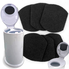 PurifyLogix activated-charcoal-filter-lid-fit keeps Ubbi diaper pail fresh between changes.