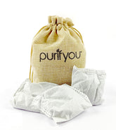 Purifyou bamboo charcoal bag for diaper pail absorbs odors for fresher changes.
