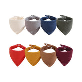 PurlHaven Muslin Bibs close-up shows absorbent cotton for drool management and skin comfort.