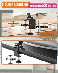 PUTOROGA metal C-clamp closeup highlights durability and sturdy anchoring.