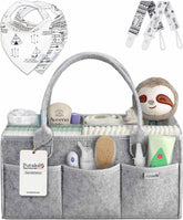 Putska baby diaper caddy organizer keeps essentials handy during quick diaper changes.
