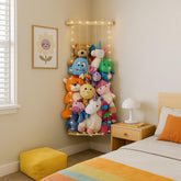 PUTSKA corner-stuffed-animal-storage-holder keeps plushies organized and off the floor for neat kid spaces.