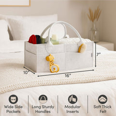 PUTSKA diaper caddy car-travel setup demonstrates on-the-go organization.