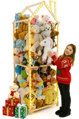 PUTSKA extra-large stuffed animal storage zoo assembly keeps plush toys organized and easily accessible.