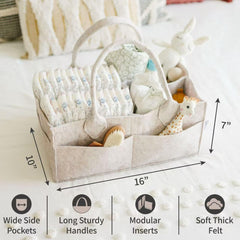 PUTSKA nursery storage basket neatly organizes bottles, toys, and essentials