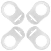 PUTSKA pacifier rings closeup showing mam compatibility and secure attachment option