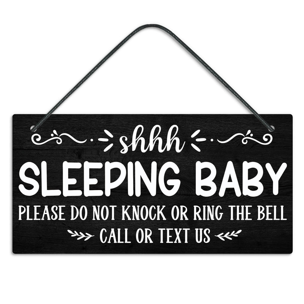 Putuo Decor baby sleeping door sign front door signals quiet time for visitors.