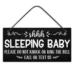 Putuo Decor baby sleeping door sign front door signals quiet time for visitors.
