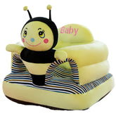 PUXU Baby Support Seat Honeybee front view shows upright posture aid for growing sitters