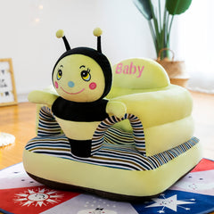 PUXU Baby Support Seat Honeybee side view highlights contoured back support