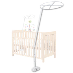 Pwshymi crib canopy holder clip-on shown securing a canopy for safe sleep