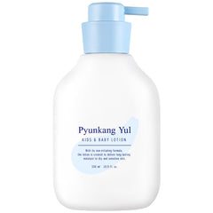 Pyunkang Yul PKY Kids & Baby Lotion bottle shows fragrance-free soothing hydration.