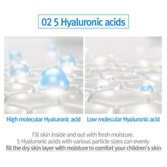 Pyunkang Yul PKY Kids lotion hyaluronic-acid focus shows long-lasting hydration.
