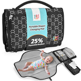 PZU portable changing pad opened to 28x22 inches for on-the-go changes