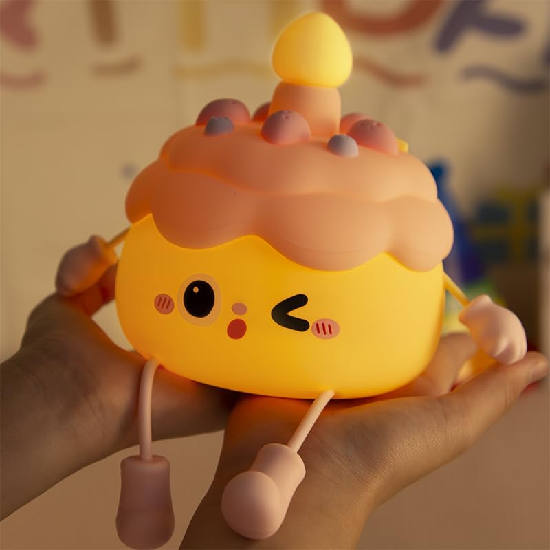 QANYI cupcake light enhances party ambience with birthday design