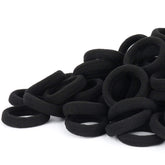 Qarwayoc black seamless hair ties packaging shows a generous pearly bag for versatile styling.
