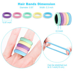 Qarwayoc cotton-spandex blend hair ties offer soft stretch for snag-free styling.