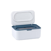 QBXMY7 baby wipes dispenser blue front view highlights easy access and sturdy build.