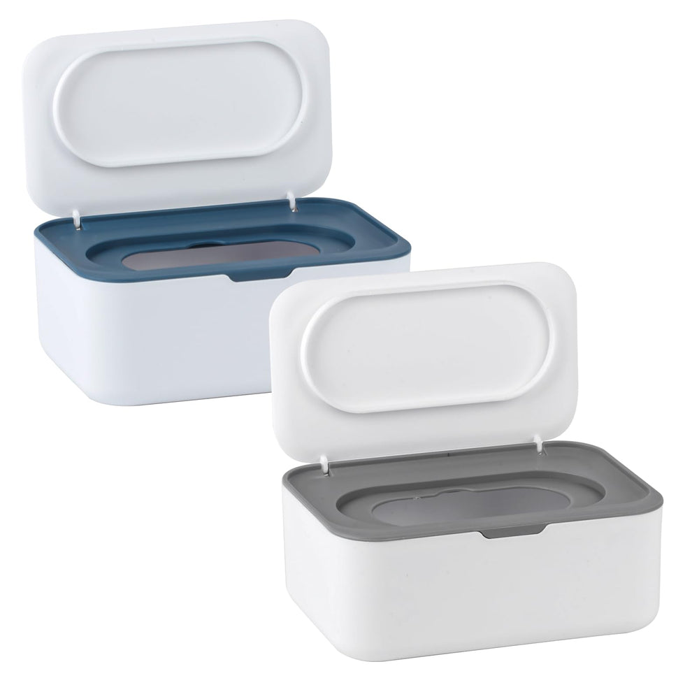 QBXMY7 wipes dispenser gray front view keeps wipes accessible and fresh