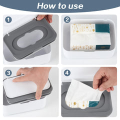 QBXMY7 wipes dispenser sealed compartment protects wipes from dust