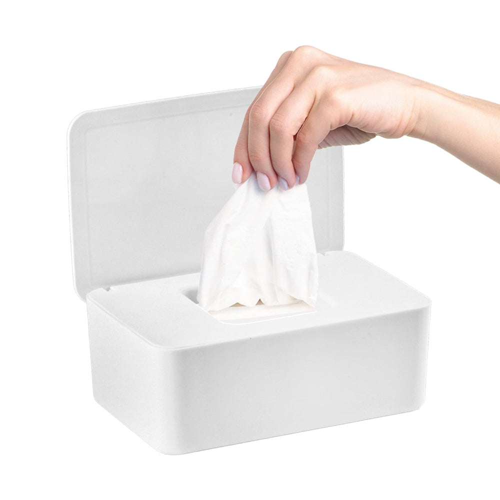 QBXMY7 wipes dispenser white body shows durable construction for long-lasting use.