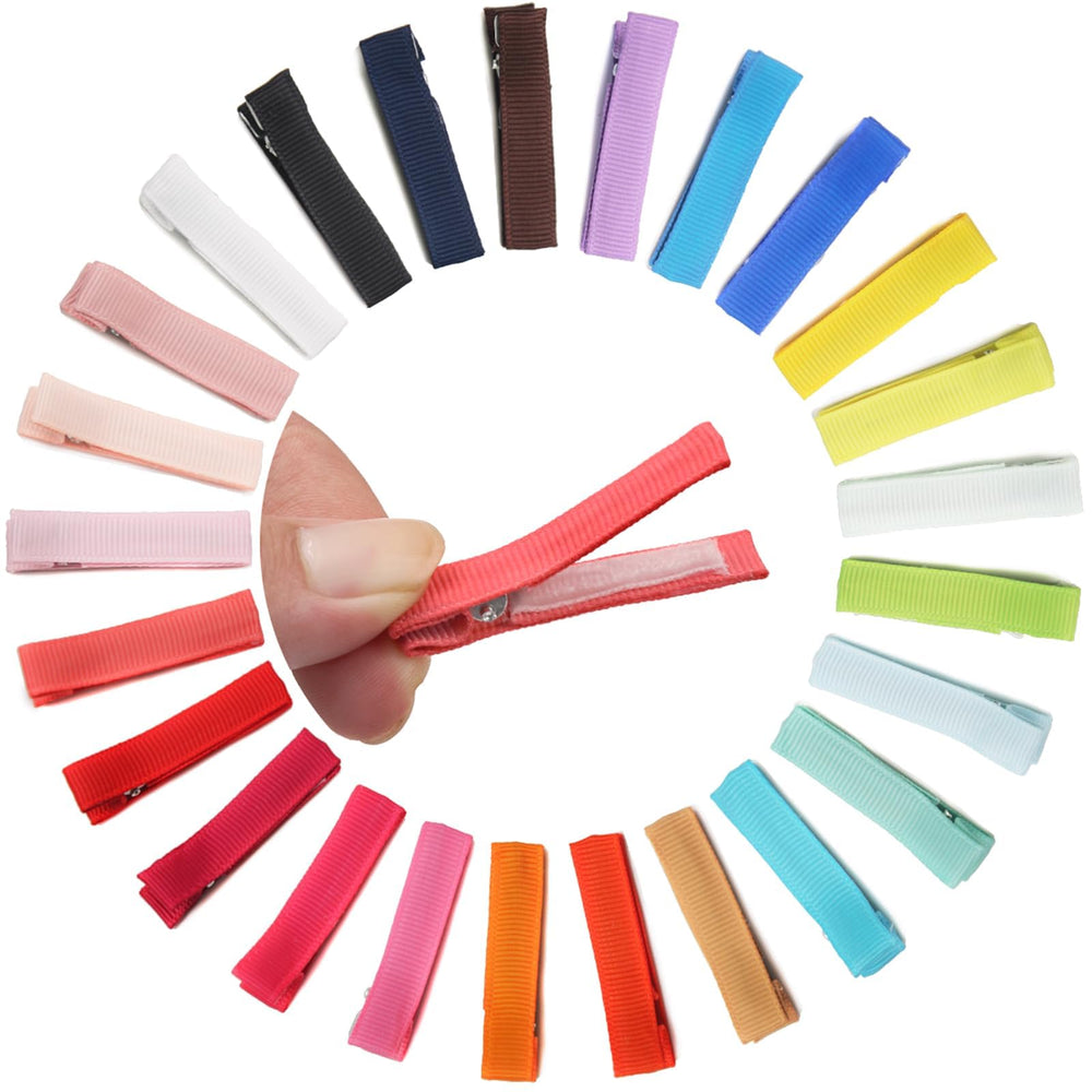 Qearl baby hair clips with fabric cover offering secure hold for fine hair.