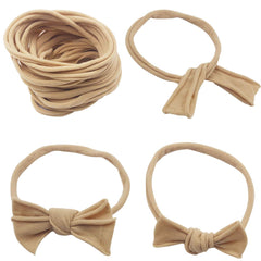 Qearl bows nylon headbands for newborns and delicate styling