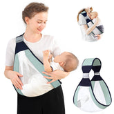 QETRABONE baby sling with breathable mesh for cool, comfortable wear.