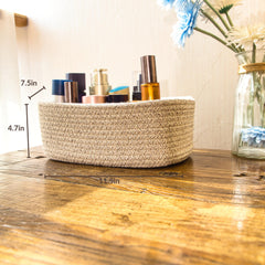 QFLQFL nursery cotton rope basket designed for soft, safe baby clothes and diapers.