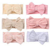 QFV baby girl bows headband soft material for gentle wear and photos.
