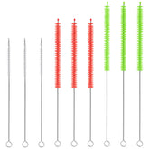 Qianyu green straw-cleaner-brush 12in for easy cleaning of long metal straws.