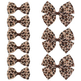 Qianyu leopard hair bow clip large cheetah print; everyday wear
