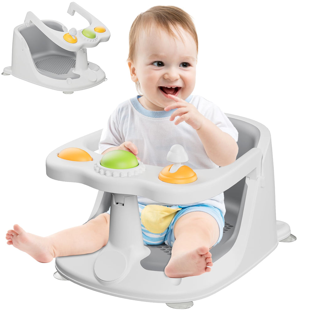 QIFUTT baby bath seat with sitting-up support for stable tub time.
