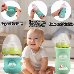 QinSuiKai thermal-insulation sleeve helps maintain milk warmth between steps.
