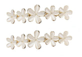 Qintreesify Golden Flower Opal Hair Clips ensemble highlights shimmering opal and floral charm for elegant styling