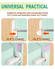 Qinzcp fridge latch normally-open function close-up highlights versatile fridge use.