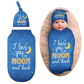 Qiohoey swaddle blanket with hat keeps newborn snug for restful sleep.
