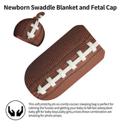 Qiohoey swaddle sleep sack for newborns used as cozy photo prop.