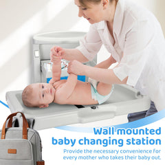 Qnemaei wall-mounted station side view emphasizes compact footprint for busy restrooms.